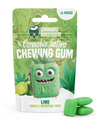 Kanapių kramtomoji guma „Cannabis Bakehouse“ – Laimas (10 vnt.)