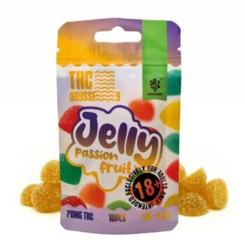 Kanapių Guminukai „Passion Fruit“ (70mg THC, 10 vnt.)