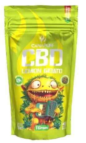 CanaPuff CBD-õied Lemon Gelato 69% CBD – Premium kvaliteet