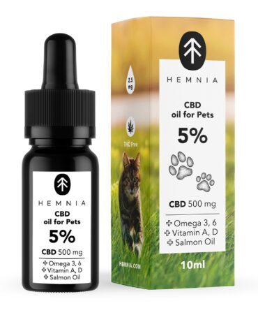 „Hemnia“ 5% CBD laša eļļa kaķiem (500 mg / 10 ml)