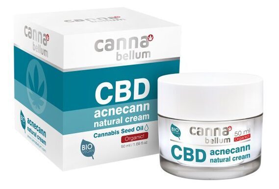 Cannabellum Acnecann natūralus CBD kremas į aknę linkusiai odai, 50 ml
