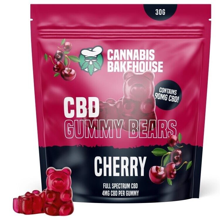 Cannabis Bakehouse CBD-kuminallet, Kirsikka, 22 kpl × 4 mg CBD, 30 g