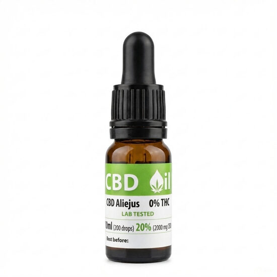 2 pudelit puhast 20% CBD õli