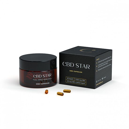 CBD Star CBD-kapselit 10 % – 1000 mg CBD:tä, 30 kapselia