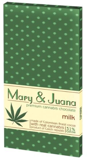 Pieninis šokoladas su kanapių sėklomis „Euphoria Mary & Juana“ (80 g)