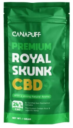 CanaPuff CBD Kanapių Žiedai „Royal Skunk“ (CBD 24%)