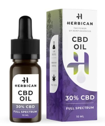 Herbican Full Spectrum CBD Oil 30% (10 ml) – Premium klasės kanapių aliejus