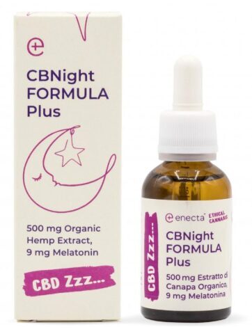Enecta CBNight Formula PLUS Kanapių Aliejus su Melatoninu (500 mg, 30 ml)