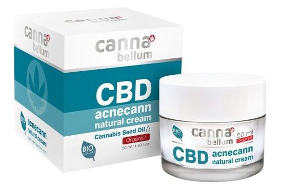 Cannabellum Acnecann natūralus CBD kremas į aknę linkusiai odai, 50 ml