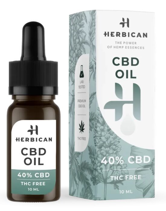 Herbican CBD eļļa bez THC, 40 %, 10 ml