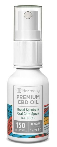 Harmony CBD purškalas burnos priežiūrai 150 mg, Natūralus, 15 ml