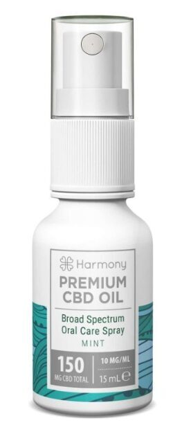 Harmony CBD burnos purškalas 150 mg, Mėtų skonio, 15 ml