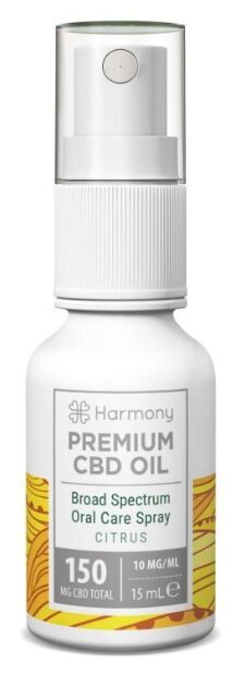 Harmony CBD burnos purškalas 150 mg, 15 ml, Citrusas
