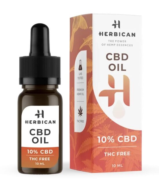 Herbican CBD aliejus be THC, 10 %, 10 ml