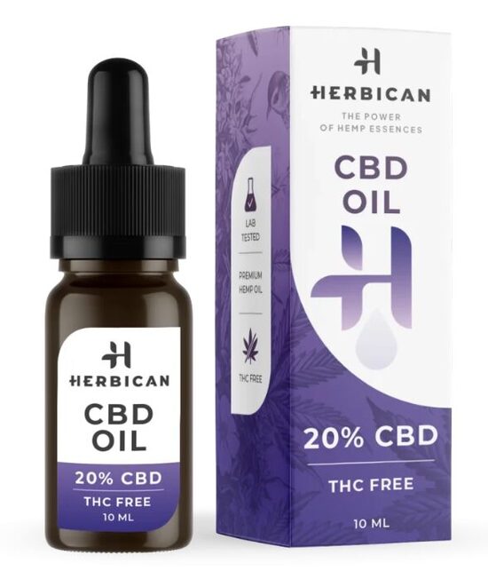 Herbican CBD aliejus be THC, 20 %, 10 ml