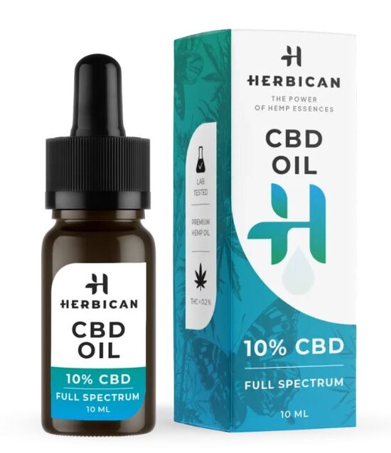 Herbican Full Spectrum CBD aliejus, 10 %, 10 ml