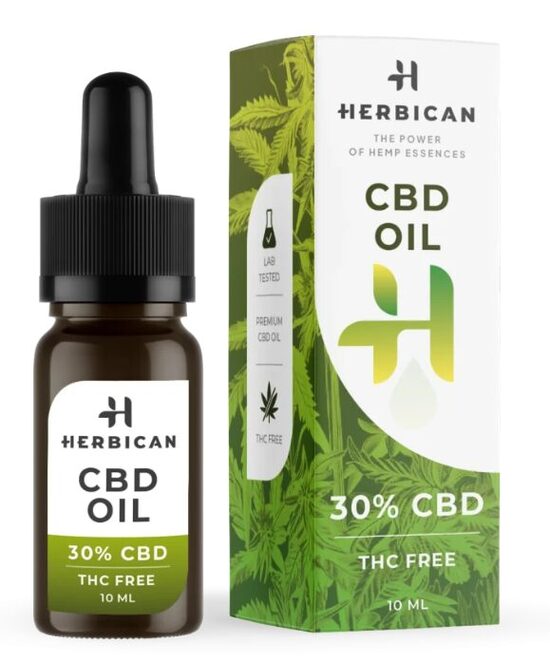 Herbican CBD aliejus be THC, 30 %, 10 ml
