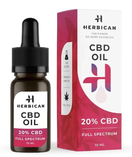 Herbican pilno spektro CBD aliejus 20 %, 10 ml