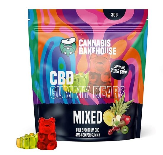 Cannabis Bakehouse CBD-hedelmäkumit – 22 kpl × 4 mg CBD, 30 g