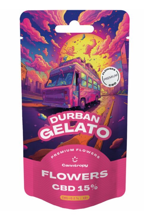Canntropy CBD kaņepju ziedi „Durban Gelato“, CBD 15 %, 1–100 g