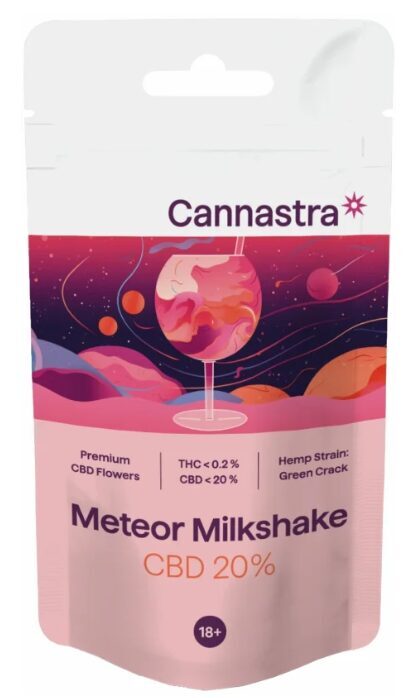 Cannastra CBD kaņepju ziedi „Meteor Milkshake“, CBD 20 %, 1–100 g