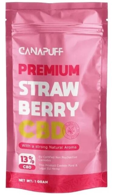 CanaPuff CBD kaņepju ziedi „Strawberry“ – CBD 13 %, 1–10 g