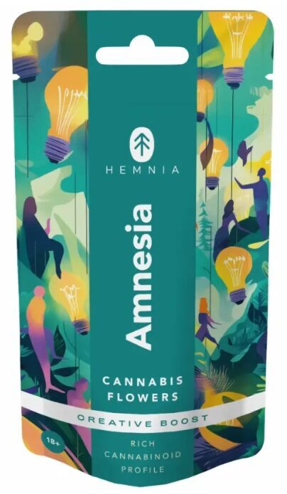 Hemnia CBD kaņepju ziedi „Amnesia – Creative Boost“, 1–5 g