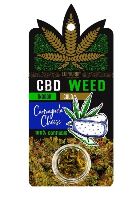 Euphoria CBD kaņepju ziedi “Gold Carmagnola Cheese” – 0,7 g