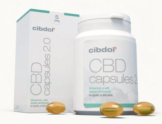 Cibdol CBD-pehmytkapselit 5 % – 500 mg CBD, 60 kapselia