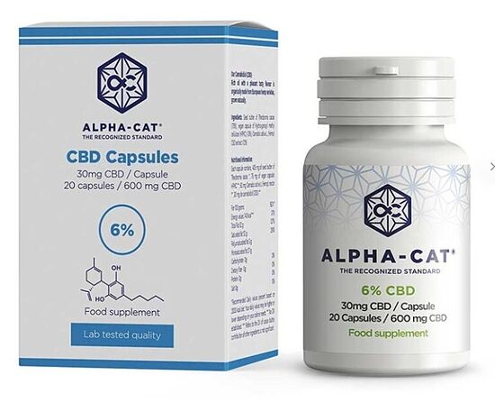 Alpha-CAT CBD-kapselit 600 mg – 20 × 30 mg CBD
