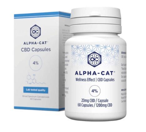 Alpha-CAT CBD kapsulas – 1200 mg CBD, 60 × 20 mg