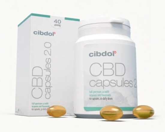 Cibdol pilna spektra CBD mīkstās kapsulas 40 % – 4000 mg CBD, 60 gab.