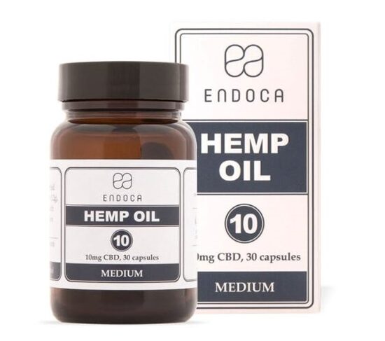 Endoca pilna spektra CBD kapsulas – 300 mg CBD, 30 × 10 mg