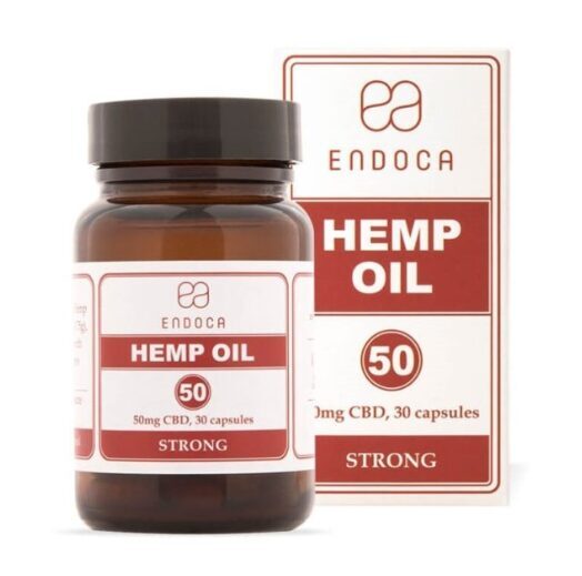 Endoca pilna spektra CBD kapsulas – 1500 mg CBD, 30 × 50 mg