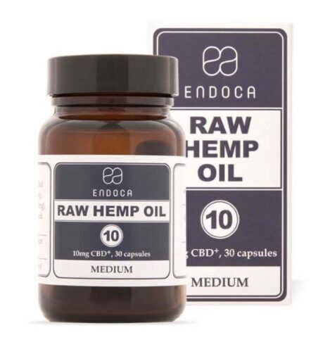 Endoca RAW kaņepju eļļas kapsulas – 300 mg CBD + CBDa, 30 gab.