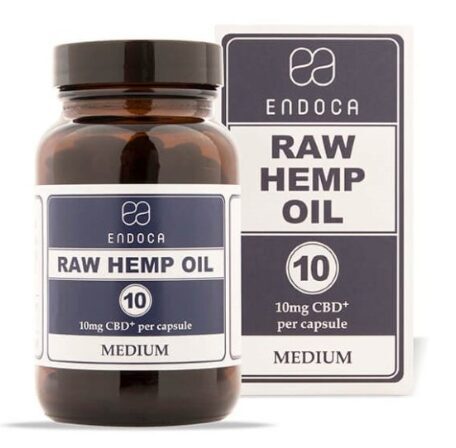 Endoca RAW kaņepju eļļas kapsulas – 1200 mg CBD + CBDa, 120 gab.
