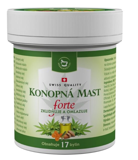 Herbamedicus Hemp Ointment Forte kanapių tepalas – 125 ml