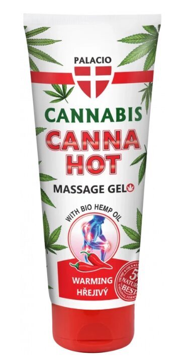 Palacio CANNABIS šildantis masažo gelis su kanapių aliejumi – 200 ml