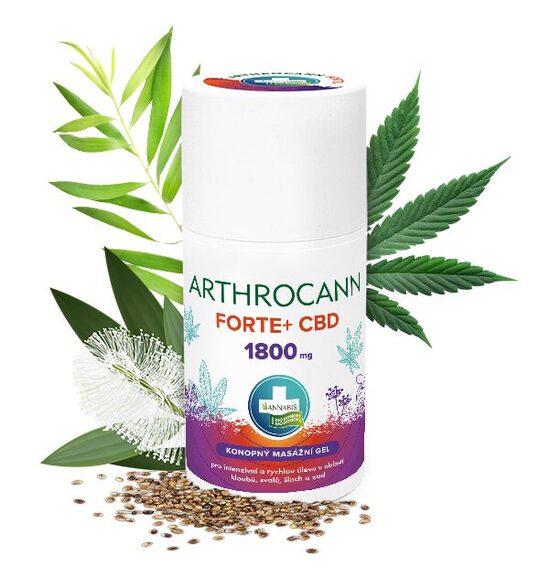 Annabis Activecann Gel Forte+ masažinis gelis su 1800 mg CBD – 90 ml