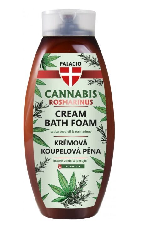 Palacio Cannabis Rosmarinus vonios putos su kanapių aliejumi ir rozmarinu – 500 ml