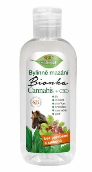 Bione Bio Bionka žolelių masažo tonikas su kanapėmis ir CBD – 100 ml
