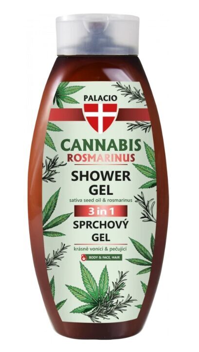 Palacio Cannabis Rosmarinus kanapių dušo gelis su rozmarinais – 500 ml