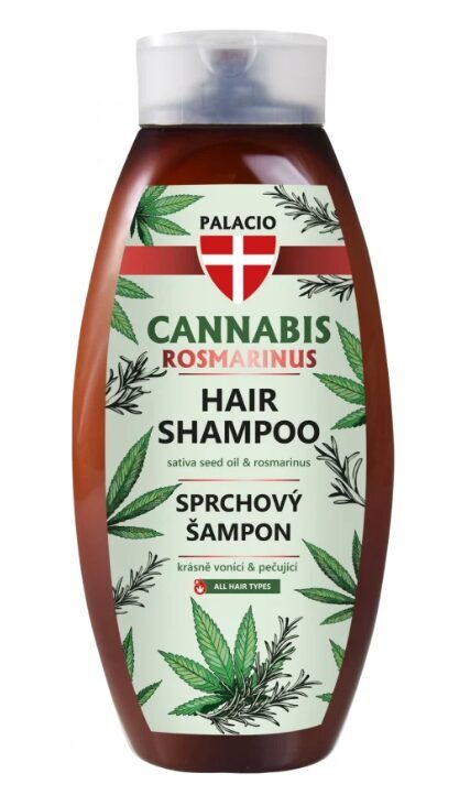 Palacio Cannabis Rossmarinus šampūnas su kanapių aliejumi ir rozmarinų aromatu – 500 ml
