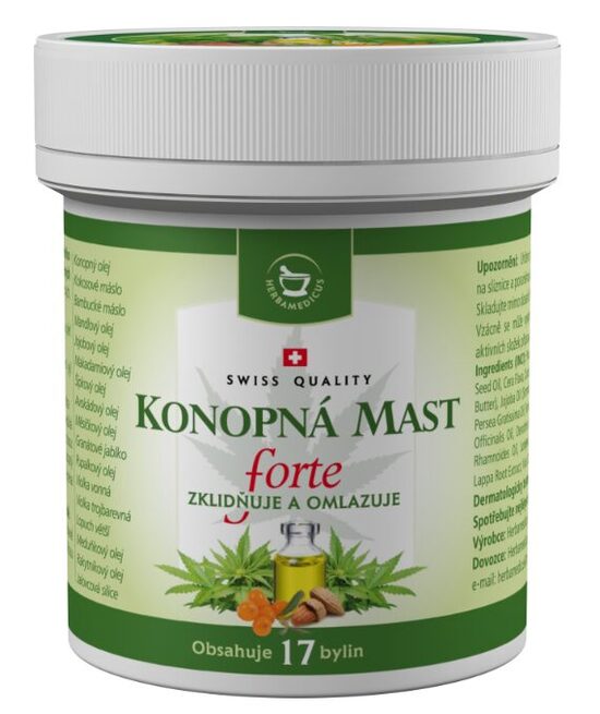 Herbamedicus Hemp Ointment Forte kanapių tepalas, 125 ml