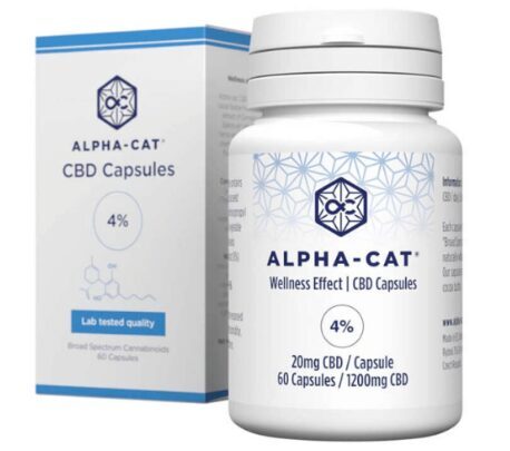Alpha-CAT CBD kapsulas – 1200 mg CBD, 60 × 20 mg, 32 g
