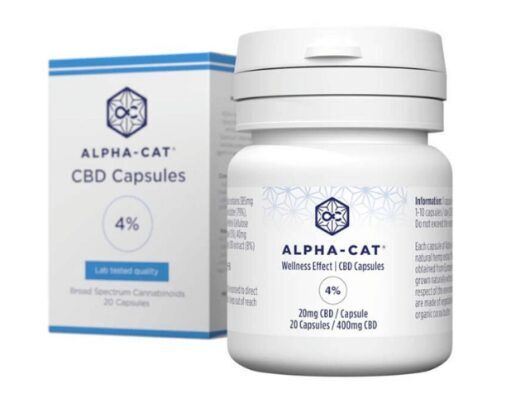 Alpha-CAT CBD kapsulas – 400 mg CBD, 20 × 20 mg, 32 g
