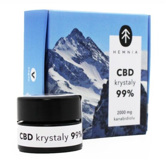 Hemnia CBD kristāli 99 %, 2000 mg CBD, 2 g