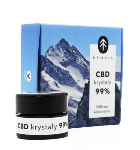 Hemnia CBD kristāli 99 %, 1000 mg CBD, 1 g