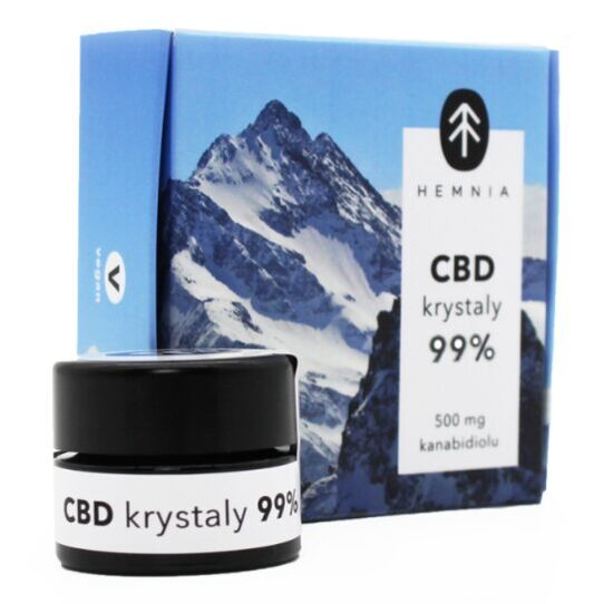 Hemnia CBD kristāli 99 %, 500 mg CBD, 0,5 g
