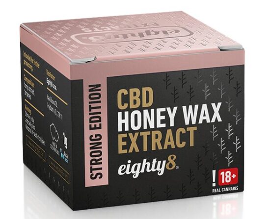 Eighty8 Honey Wax CBD ekstrakts 69 %, THC <0,2 %, 1 g